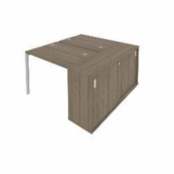 Рабочая станция с опорным шкафом-купе Метал СйстемБ.Б.РС-СШК-1.1 Вяз/Серый / Metal SystemБ.Б.РС-СШК-1.1