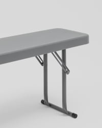 Скамейка складная 152*25*42 см серая