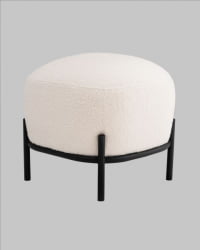 Пуф Стоун П букле Флуффй молочный / Fluffy