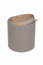 Пуф-столик с ящиком Хюгге С рогожка Бежевый / S