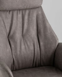 Кресло офисное ТопЧаирс Неома серый экокожа / TopChairs Neoma