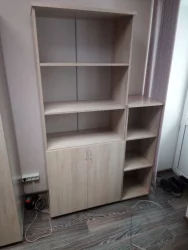 Шкаф средний открытый Твин 16.14.12 Дуб Сантана светлый / Twin