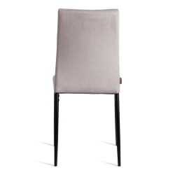 Стул CАПРИ (мод. БC565-ДC) металл, флок, 43 х 53 х 92 см, Лигхт грей (светло-серый) ХЛР14 / черный / CAPRI (mod. BC565-DC) Light grey HLR14