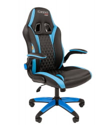 Кресло геймерское CХАИРМАН ДРАЙВ (ГАМЕ) 15 Черный Голубой / CHAIRMAN (GAME)