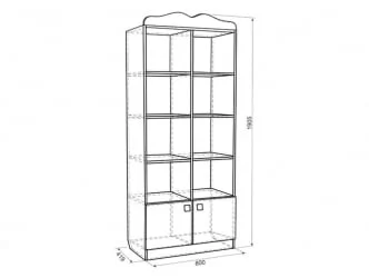 Стеллаж для игрушек Фэнтези МДФ-03 Белый рамух / MDF-03