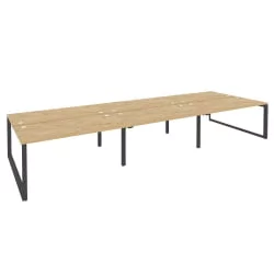 Рабочая станция на О-образном м/к ОНИКС О.МО-Д.РС-6.4.8 Тиквуд Светлый/Антрацит / ONIX O.MO-D.RS-6.4.8