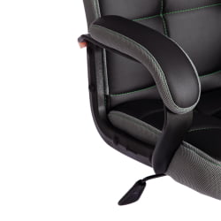 Кресло ТРЕНДЙ (22) кож/зам/ткань, черный/серый, 36-6/12 / TRENDY