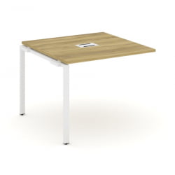 Проходной наборный элемент переговорного стола CОНCЕПТ CН.НПРГ-011 Дуб Винченцо Белый / CONCEPT CN.NPRG-011