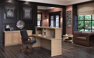 Стойка ресепшен РМС 120 Орех Даллас / RMS