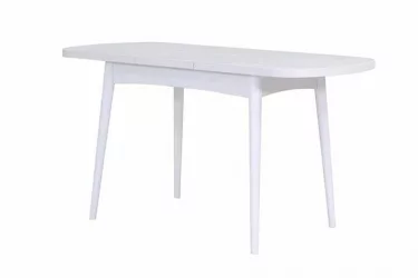 Стол раскладной Ялта с цилиндрическими опорами Белый Анкор светлый