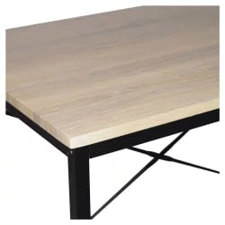 Стол на металлокаркасе БРАБИКС ЛОФТ CД-005 Дуб натуральный / BRABIX LOFT CD-005