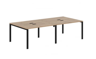 Бенч-система 4-местная ЕДИС ЕУВСТ 2713 Дуб Денвер светлый Черный / EDIS EUWST