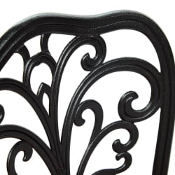 Комплект Сеcрет Де Маисон Романсе (стол +2 стула) алюминиевый сплав, Д60/Х67, 53х41х89см, черный / Secret De Maison Romance D60/H67,