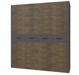 Шкаф четырехдверный Куба ШР-4 Таксус Вольфрам