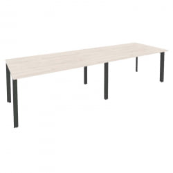 Стол переговорный (2 столешницы) ОНИКС О.МП-ПРГ-2.4 Денвер Светлый/Антрацит / ONIX O.MP-PRG-2.4