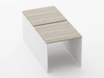 Квадратный стол Дека ЛДСП каркас 75.165.08 Дуб Сантана светлый/Белый / Deka