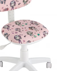 Кресло компьютерное детское УМКА Гирлс пластик белый / Girls