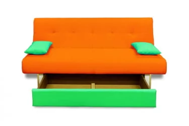 Диван МАНГО 4 (2 категория) Оранжевый Зеленый / MANGO