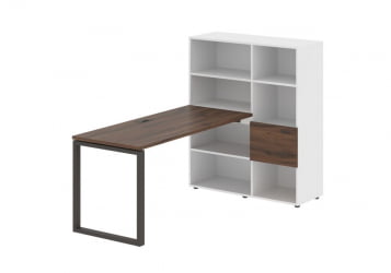 Рабочая станция ЕДИС ЕКРСТ 1115 Дуб Денвер темный Мокко Белый / EDIS EQRST