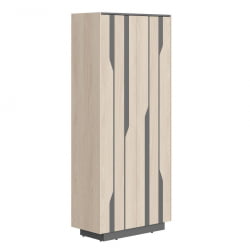 Шкаф для одежды Лине СФ-574401 Дуб светлый Черный графит / Line