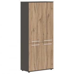 Шкаф с глухими средними и малыми дверьми ЕДИС ЕХCС 85.3 Дуб Денвер светлый Белый Мокко / EDIS EHCS