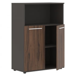 Шкаф с глухими малыми дверьми ЕДИС ЕМCС 85.3 Дуб Денвер темный Белый Мокко / EDIS EMCS