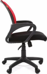 Кресло оператора CХАИРМАН 696 Черный пластик (блаcк) красный / CHAIRMAN (black)