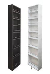 Поворотный шкаф в черном глянцевом стекле Драйв Шелф (левый) Венге