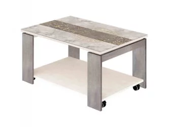 Стеклянный стол Агат 33.10 Кена-Фреска Невада