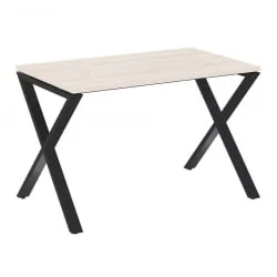 Стол рабочий ЛОФТ ВР.Л-СРКС-2.7 Металл черный Денвер светлый / LOFT VR.L-SRX-2.7