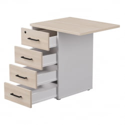 Тумба приставная с топом Еверпроф ЕВО 254Т2203 Дуб Соната Белый / Everprof EVO