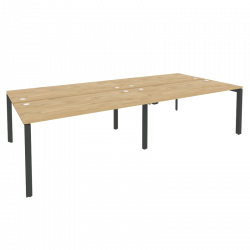 Рабочая станция на П-образном м/к ОНИКС О.МП-Д.РС-4.4.7 Тиквуд Светлый/Антрацит / ONIX O.MP-D.RS-4.4.7