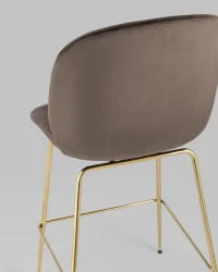 Стул полубарный Беетле со спинкой голд Коричневый / Beetle gold