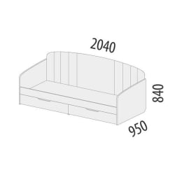 Кровать с ящиком Николь 901.05