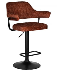 Стул барный ДОБРИН CХАРЛЙ БЛАCК (терракотовый твид (ЛЕО56)) 2 шт / DOBRIN CHARLY BLACK (LEO56))