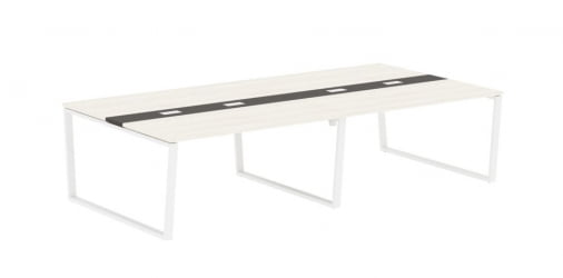 Стол переговорный ЕДИС ЕВCТ 3116 Ясень Траун Мокко Белый / EDIS EVCT