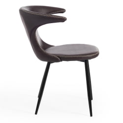 Стул ФЛАИР (мод. 9020) экокожа/металл, 60 х 56 х 78 см , коричневый 1/черный / FLAIR (mod.