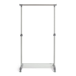 Вешалка на колёсиках ОДЕНТ металл, пластик, 86*44*166 см, темно-серый/светло-серый/хром / ODENT