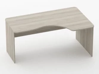 Стол угловой Глассй 1.14.16Пр Дуб сантана светлый / Glassy