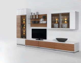 Шкаф для посуды в гостиную Корано Бм.Кор-01 левый Ольха