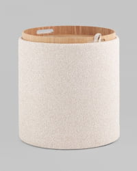 Пуф-столик с ящиком Хюгге С букле бежевый / S