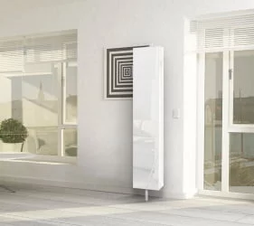 Поворотный шкаф в белом стекле Зоом Вхите Белый / Zoom White