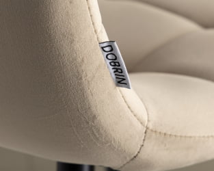 Стул барный ДОБРИН НИCОЛЕ (черные матовые ножки, мокко велюр (108-104)) / DOBRIN NICOLE