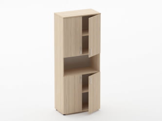 Шкаф высокий закрытый с нишей Глассй 6.19.111 Венге / Glassy