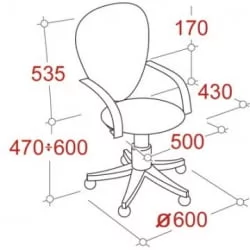Кресло офисное УА_ДЖУПИТЕР 508873 Бордо / UA_JUPITER