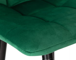 Стул полубарный ДОБРИН ОЛИВИА (черные матовые ножки, зелёный велюр (108-64)) / DOBRIN OLIVIA