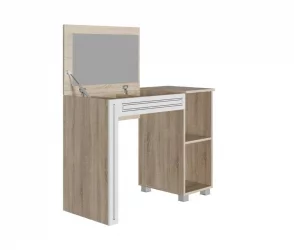 Стол-трансформер Мадлен 03 Дуб сонома светлый Ясень белый Серебро