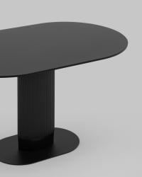 Стол овальный обеденный Мйстерй 130*80 черный / Mystery