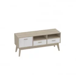 ТВ тумба Калгари 05 Дуб натуральный светлый-белый матовый