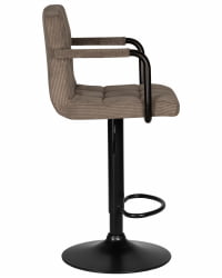Стул барный ДОБРИН КРУГЕР АРМ БЛАCК (какао вельвет (ЛАР-Е2041-05)) / DOBRIN KRUGER ARM BLACK (LAR-E2041-05))